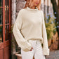 Mock Neck Drop Shoulder Sweater - Deals DejaVu