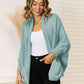 Open Front Cardigan with Pockets - Deals DejaVu