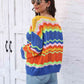 Openwork Round Neck Knit Top