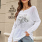 Sequin Graphic Dolman Sleeve Knit Top - Deals DejaVu