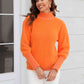 Turtle Neck Long Sleeve Pullover Sweater
