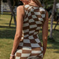Checkered Sleeveless Knit Dress (MWBT) T - Deals DejaVu