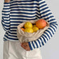 Striped Round Neck Long Sleeve Sweater - Deals DejaVu