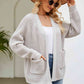 Open Front Long Sleeve Cardigan with Pockets