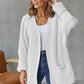 Open Front Long Sleeve Cardigan with Pockets