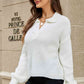 Johnny Collar Lantern Sleeve Sweater