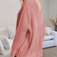 V-Neck Batwing Dropped Shoulder Sweater