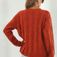 Round Neck Long Sleeve Sweater - Deals DejaVu