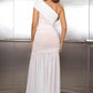 One-Shoulder Ruched Maxi Dress (BWM) T - Deals DejaVu