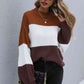 Color Block Long Sleeve Sweater - Deals DejaVu