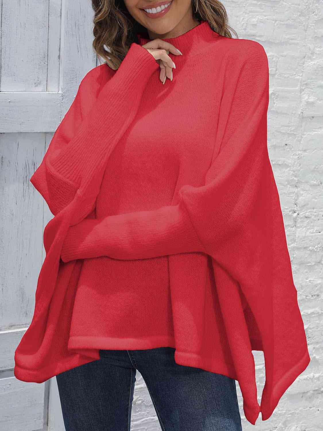 Loose Hem Plain Sweater - Deals DejaVu
