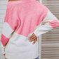 Color Block V-Neck Sweater - Deals DejaVu