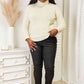 Heimish Full Size Long Sleeve Turtleneck Sweater with Side Slit - Deals DejaVu