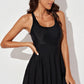 Halter Neck Open Back Swim Dress (TB10D) T