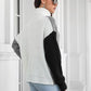Contrast Turtleneck Long Sleeve Sweater - Deals DejaVu