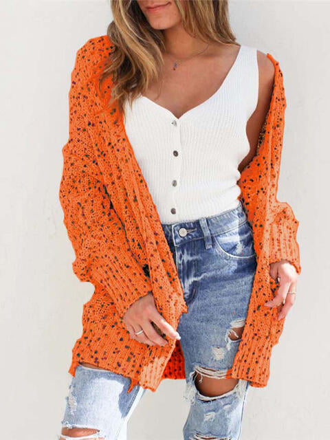 Multicolored Open Front Cardigan - Deals DejaVu