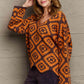 POL Exotic Baby Abstract Oversized Pullover Sweater