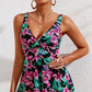 Full Size Twist Front Sleeveless Swim Dress (TB10D) T - Deals DejaVu