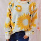Sunflower Dropped Shoulder Long Sleeve Sweater - Deals DejaVu