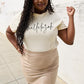 Simply Love Full Size Letter Graphic Short Sleeve T-Shirt