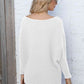 Full Size Horizontal Ribbing Dolman Sleeve Sweater