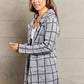 Double Take Printed Open Front Lapel Collar Cardigan with Pockets - Deals DejaVu