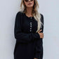 Half Button Long Sleeve Henley Sweater