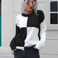 Contrast Drop Shoulder Sweater