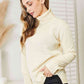 Heimish Full Size Long Sleeve Turtleneck Sweater with Side Slit - Deals DejaVu