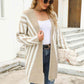 Woven Right Two-Tone Open Front Fuzzy Longline Cardigan - Deals DejaVu