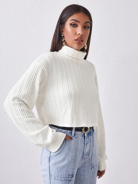 Turtleneck Long Sleeve Top - Deals DejaVu