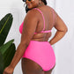 Marina West Swim Take A Dip Twist High-Rise Bikini in Pink (TB9D) T