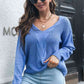 Cable-Knit V-Neck Sweater