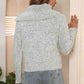 Asymmetrical Neck Long Sleeve Pullover Sweater - Deals DejaVu