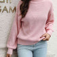 Dropped Shoulder Rib-Knit Sweater