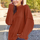Basic Bae Full Size Ribbed Exposed Seam Mock Neck Knit Top