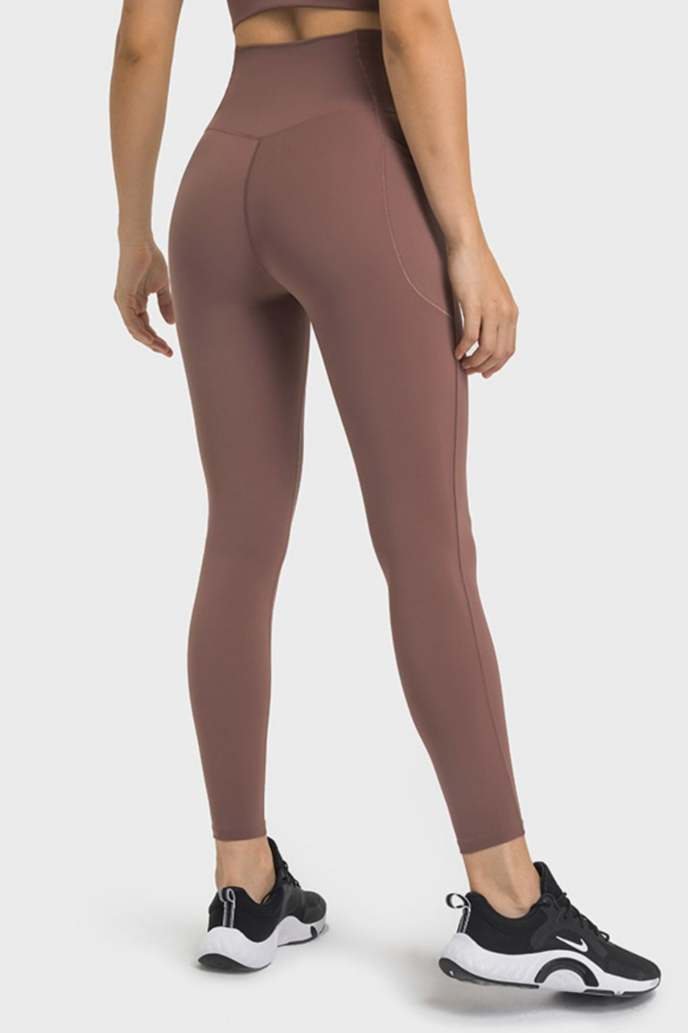 V-Waist Yoga Leggings with Pockets (TBL) T - Deals DejaVu