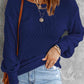 Double Take Tied Balloon Sleeve Round Neck Sweater