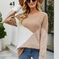Color Block Round Neck Sweater