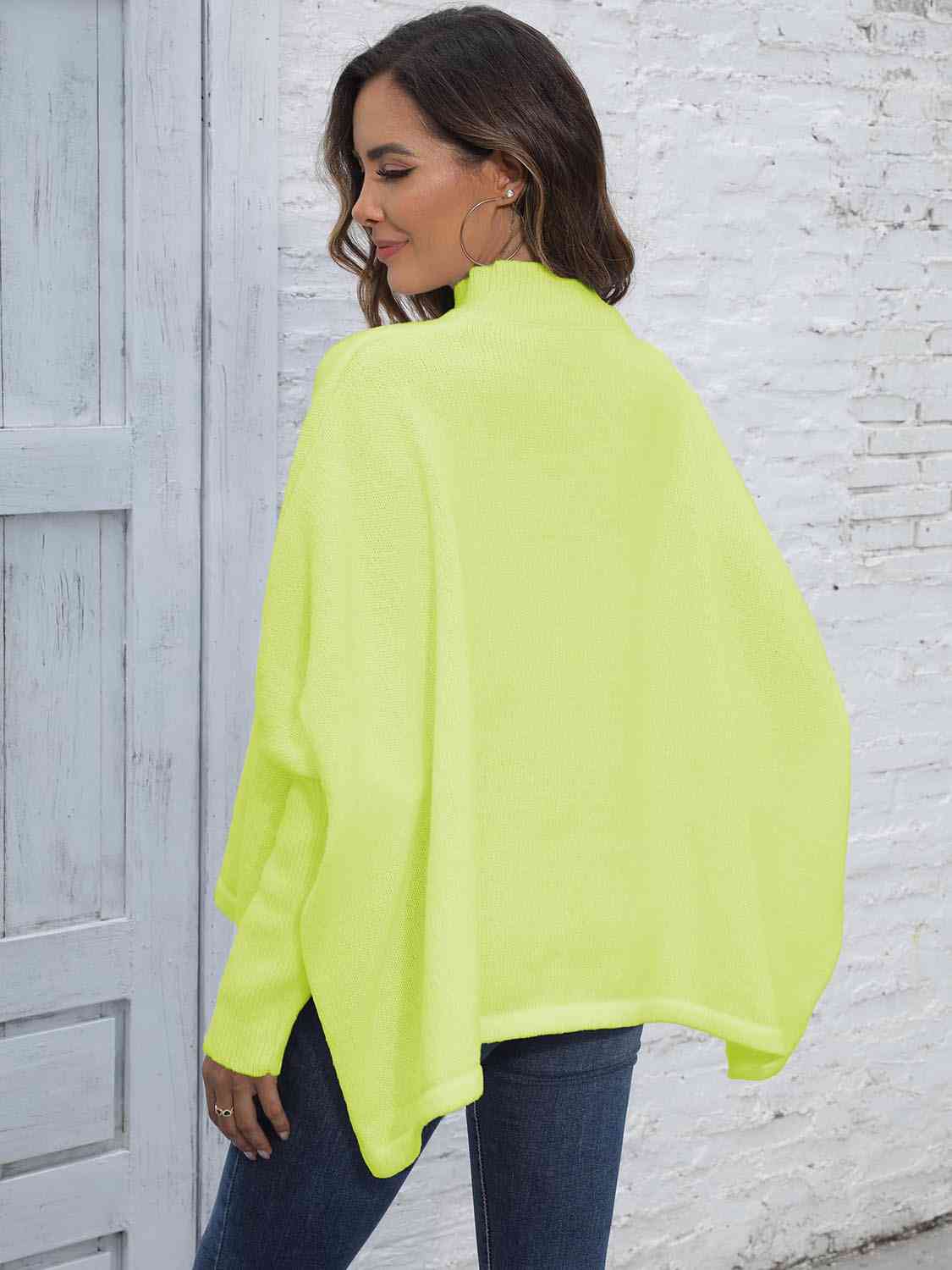 Loose Hem Plain Sweater - Deals DejaVu