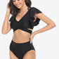 Two-Tone Flutter Sleeve Tied Two-Piece Swimsuit (TB13D) T
