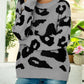 Drop Shoulder Leopard Pullover Sweater - Deals DejaVu
