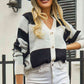 Plaid V-Neck Dropped Shoulder Cardigan - Deals DejaVu