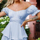 Off Shoulder Flounce Sleeve Romper