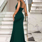 Rhinestone One-Shoulder Formal Dress (BWM) T - Deals DejaVu