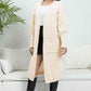 Open Front Dropped Shoulder Cardigan - Deals DejaVu