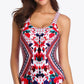Floral Backless One-Piece Swimsuit (TB10D) T