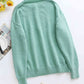 Half Button Long Sleeve Henley Sweater