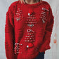Pearl Detail Round Neck Long Sleeve Sweater - Deals DejaVu