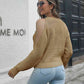 Cold-Shoulder Round Neck Sweater